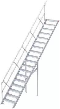 Euroline Alu-Treppe 45&deg; 18 Stufen 1000 mm (5104318)