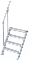 Euroline 510 Treppe 60&deg; 800mm Stufenbreite 4 Stufen Alu gerieft