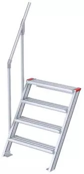 Euroline 510 Treppe 60&deg; 800mm Stufenbreite 4 Stufen Alu gerieft (5106204)