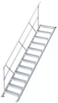 Euroline 510 Treppe 45&deg; 600mm Stufenbreite 12 Stufen Alu gerieft (5104112)
