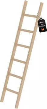 Proregal Sprossen- Holz ohne Traverse 6 Sprossen Bockleiter Sprossen-Doppelleiter (PR_RMG39-01)