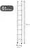 Proregal Sprossen- 350mm ohne Traverse Made in Germany 8 Sprossen Arbeitshöhe 3,5m Traglast 150kg Alu Bockleiter Sprossen-Doppelleiter (PR_RMG44-03)