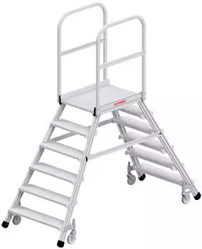 Hymer Podesttreppe fahrbar beidseitig begehbar / 2x6 Stufen Art-Nr: 618906