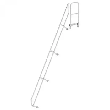 Munk zweiter Handlauf Aluminium-Treppe mit Plattform 60&deg; 16 Stufen (600596)
