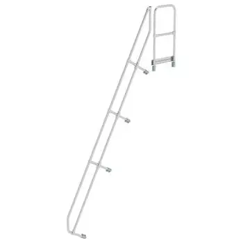 Munk zweiter Handlauf Aluminium-Treppe mit Plattform 60&deg; 14 Stufen (600594)