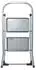 Michelino Klapptrittleiter 2 Stufen, Metall, bis 150kg, rutschfest, silber