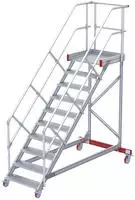 Euroline 513 Wartungsb&uuml;hne 45&deg; 1000mm Stufenbreite 10 Stufen Alu gerieft
