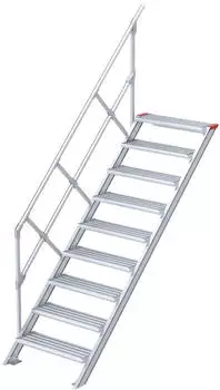 Euroline Alu-Treppe 45&deg; 9 Stufen 600 mm (5104109)