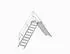 Euroline 512 Übergang 45° 800mm Stufenbreite 2x10 Stufen Alu gerieft (5124210)