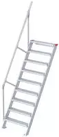Euroline 510 Treppe 60&deg; 800mm Stufenbreite 9 Stufen Alu gerieft
