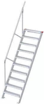Euroline 510 Treppe 60&deg; 1000mm Stufenbreite 10 Stufen Alu gerieft (5106310)