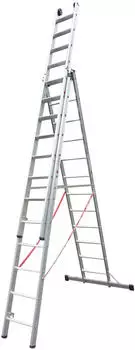 Euroline PREMIUM Alu 3-teilig 3x12 Stufen-Sprossenkombination (3077712)
