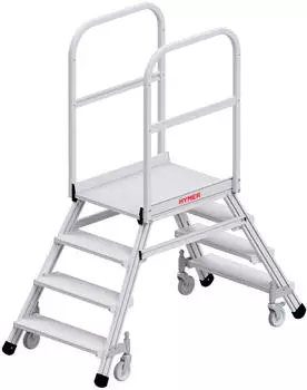 Hymer Podesttreppe fahrbar beidseitig begehbar / 2x4 Stufen Art-Nr: 618904