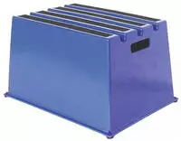 Schwerlasttritt Stufen 1 Plattform-H.307mm Ku.blau