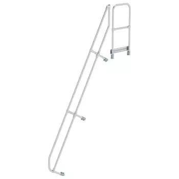 Munk zweiter Handlauf Aluminium-Treppe mit Plattform 60&deg; 12 Stufen (600592)