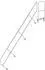 Munk zweiter Handlauf Aluminium-Treppe mit Plattform 60° 12 Stufen (600592)