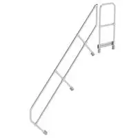 G&uuml;nzburger Steigtechnik zweiter Handlauf f&uuml;r Treppe mit Plattform 45&deg; mit 9...
