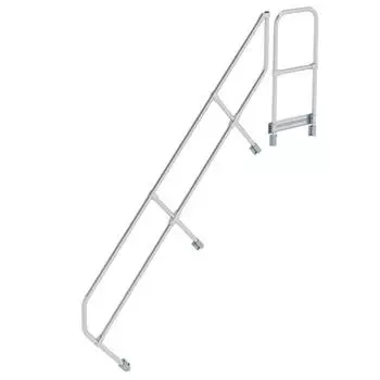 Munk Handlauf Aluminium f&uuml;r Treppe 45&deg; Stufenanzahl 9 Stufentiefe 225mm (Zubeh&ouml;r & Ersatzteile f&uuml;r ) (600509)