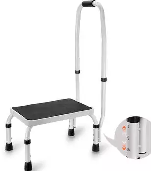 VEVOR Trittleiter 1 Stufe Stahl faltbar 150kg Tragf&auml;higkeit (WK2071B)