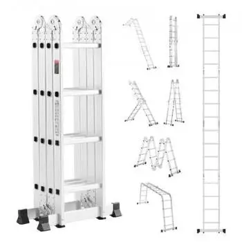 VEVOR Multifunktionsleiter 7-in-1 Teleskopleiter 4600mm 150kg (KMP404)