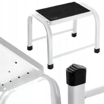 Kadax Tritthocker Stahl 1 Stufe, bis 150kg, rutschfeste Füße (K5501)