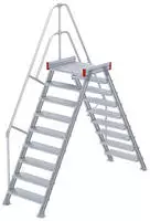 Euroline 512 &Uuml;bergang 60&deg; 800mm Stufenbreite 2x9 Stufen Alu gerieft