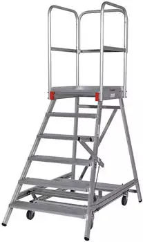 Euroline Mobile Podesttreppe PREMIUM Alu 6 Stufen (5150306)