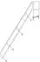 Munk zweiter Handlauf Aluminium-Treppe mit Plattform 45° 12 Stufen (600512)