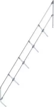 Munk zweiter Handlauf Aluminium-Treppe 45&deg; 14 Stufen (600314)