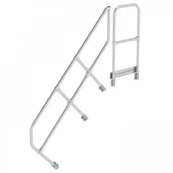 Munk Handlauf Aluminium f&uuml;r Treppe 45&deg; mit Plattform Stufenanzahl 6 (Zubeh&ouml;r & Ersatzteile f&uuml;r ) (600506)