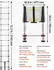 VEVOR Teleskopleiter Aluminium 3740mm, Einhand-Einzug, 150kg (MF-TLA380)