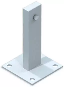 Zarges Fu&szlig;platte f&uuml;r Steigleiter, Stahl verzinkt, 120x120mm (43253)