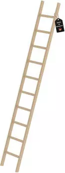 Proregal Sprossen- Holz ohne Traverse 10 Sprossen Bockleiter Sprossen-Doppelleiter (PR_RMG39-05)