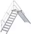 Euroline 512 Übergang 45° 800mm Stufenbreite 2x9 Stufen Alu gerieft (5124209)