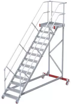 Euroline 513 Wartungsbühne 45° 800mm Stufenbreite 13 Stufen Alu gerieft (5134213)