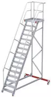 Euroline 513 Wartungsb&uuml;hne 60&deg; 600mm Stufenbreite 16 Stufen Alu gerieft