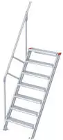 Euroline 510 Treppe 60&deg; 1000mm Stufenbreite 7 Stufen Alu gerieft