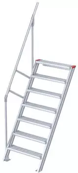 Euroline 510 Treppe 60&deg; 1000mm Stufenbreite 7 Stufen Alu gerieft (5106307)