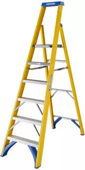 Werner Werner GFK Kunststoff Stufenstehleiter 6 Stufen (48918)