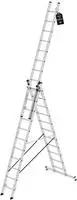 PROREGAL&reg; Vielzweckleiter Sprossen-Mehrzweckleiter 3-teilig mit...