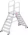 Hymer Podesttreppe 6389 R13 Fahrbar Zweiseitig Begehbar 2x7 Stufen (638907)