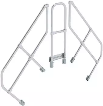 Munk zweiter Handlauf Aluminium- station&auml;r/fahrbar 45&deg; 4 Stufen (600974)
