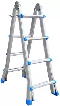 VaGo Mehrzweckleiter Aluminium 4x4 klappbar/teleskopierbar