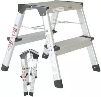Lemodo Klappbare Trittleiter Aluminium bis 150kg (NA147)