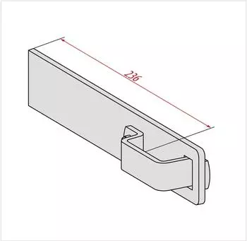 Hymer Wandhaken gerade, Stahl, 236mm (0051569)