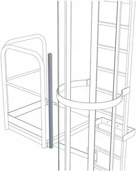 Zarges Verbindungsstütze 1200mm für Steigleitern, Stahl verzinkt (43320)