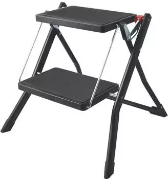 MSV Klapptritt 2 Stufen Stahl, schwarz, 150kg (130172)
