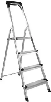Lemodo Trittleiter 4 Stufen Aluminium klappbar 150kg (NA182)
