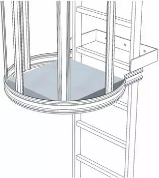 Zarges Zwischenplattform klappbar, Edelstahl, 520x550mm (44255)