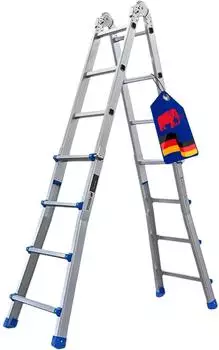 Proregal Apollo Mehrzweckleiter 3-in-1 Aluminium 4x4 Sprossen 3,7m 150kg (APOLLO)